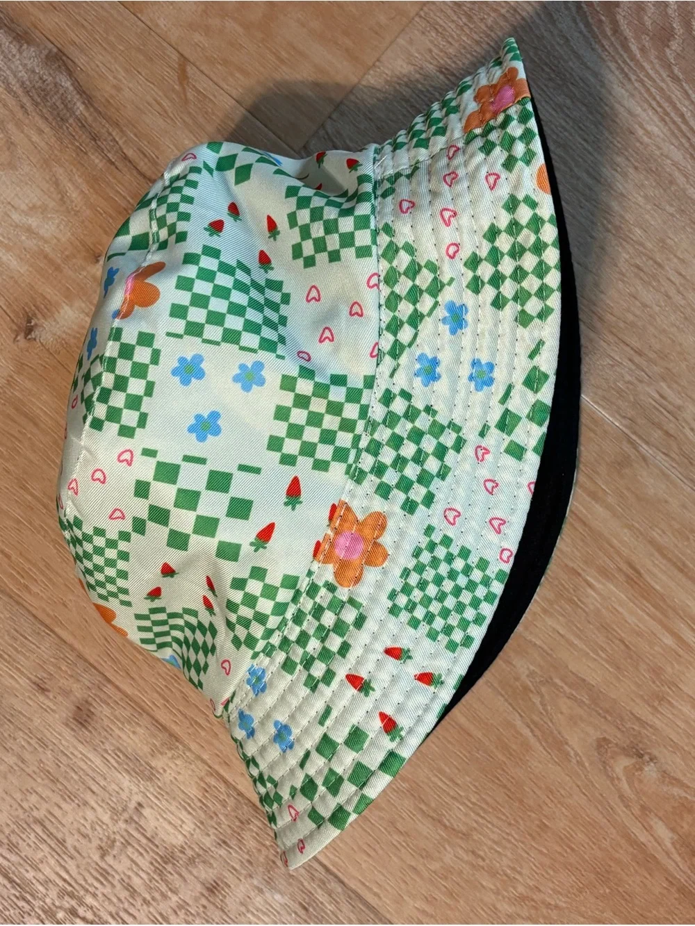 Floral Checkerbucket Hat — Green & Orange Print floral throwback **2 for 20**